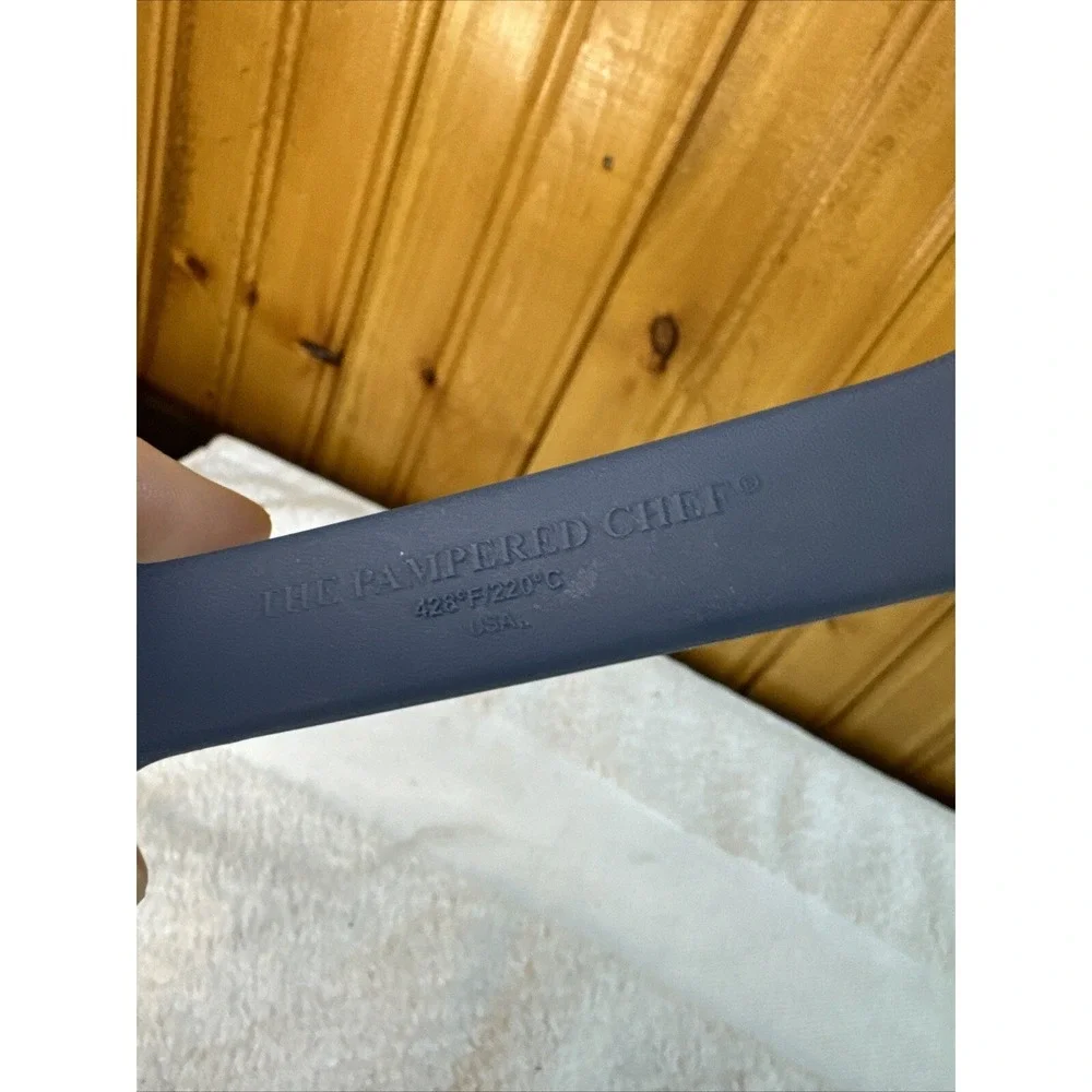 Pampered Chef Blue Nylon Slotted Serving Spoon 13